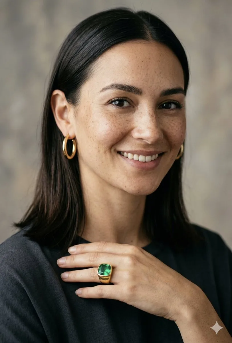 Portrait of a Woman with Emerald Ring reference