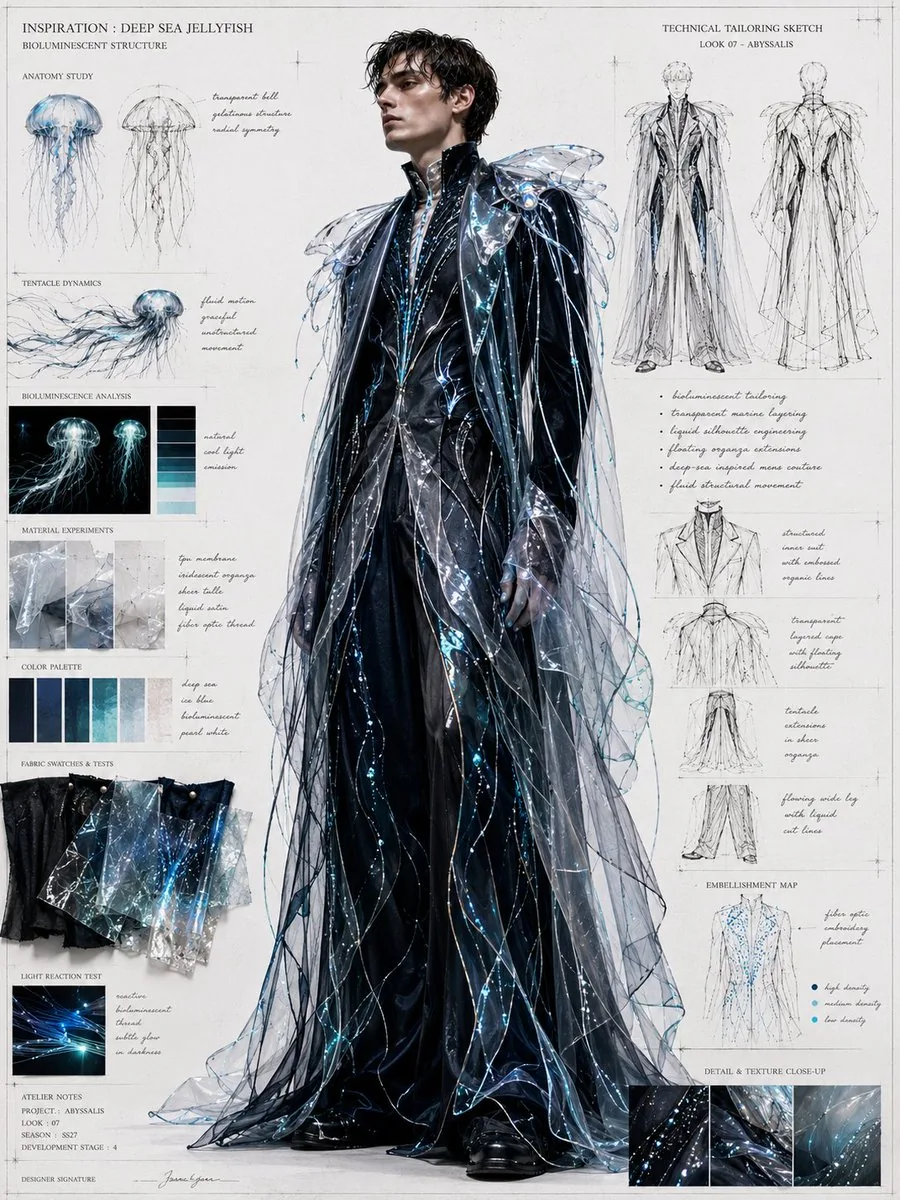 Deep Sea Jellyfish Couture Board reference