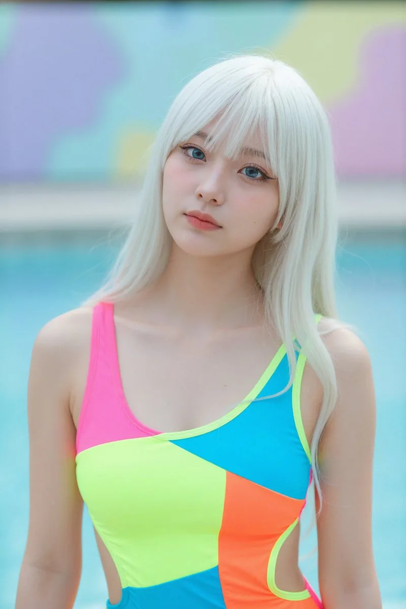 Swimsuit to bikini pose-edit prompt (reply) reference
