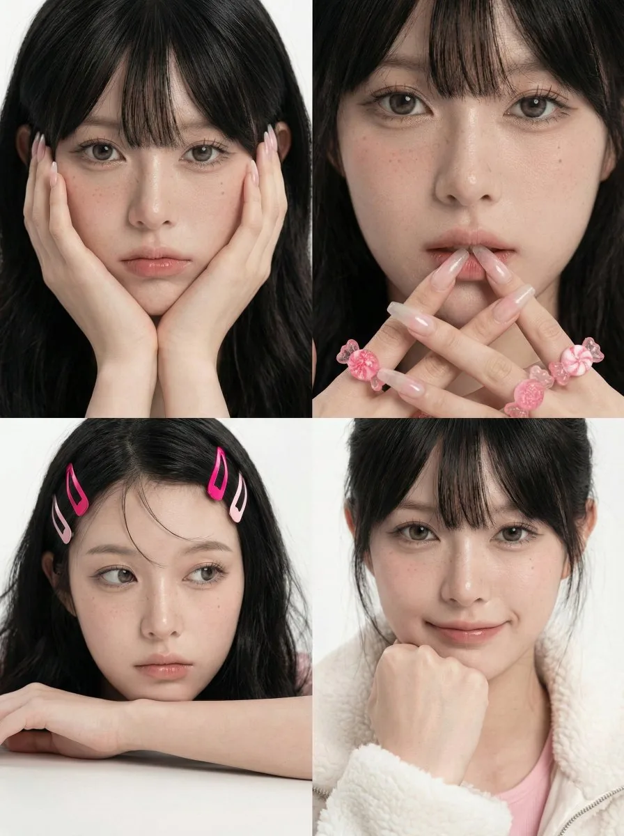 Korean Girl Group Style Photo Shoot Prompt reference