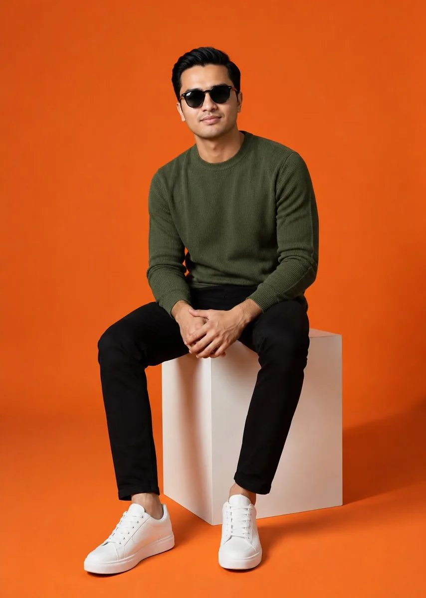 Minimalist Studio Fashion Shot reference