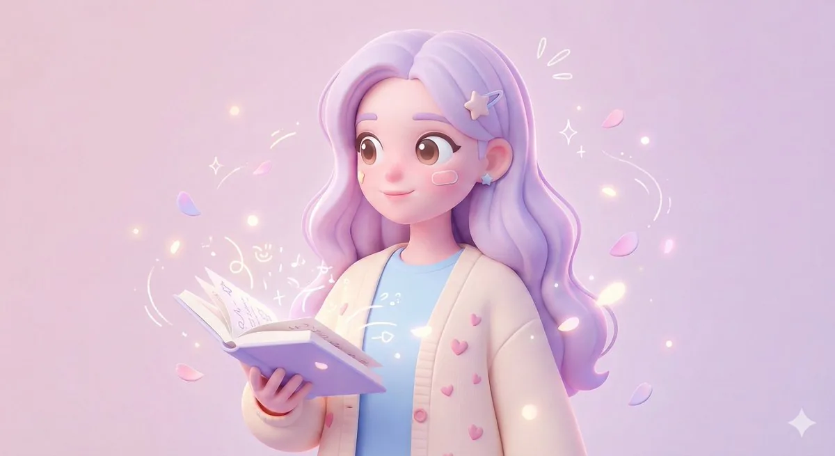 3D Polished Character Portrait (Pastel Anime Style) reference