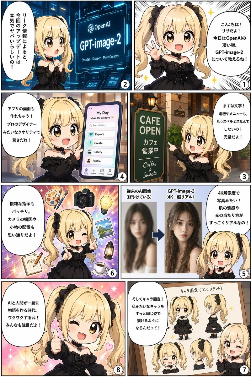 8-Panel AI Feature Explainer Manga reference