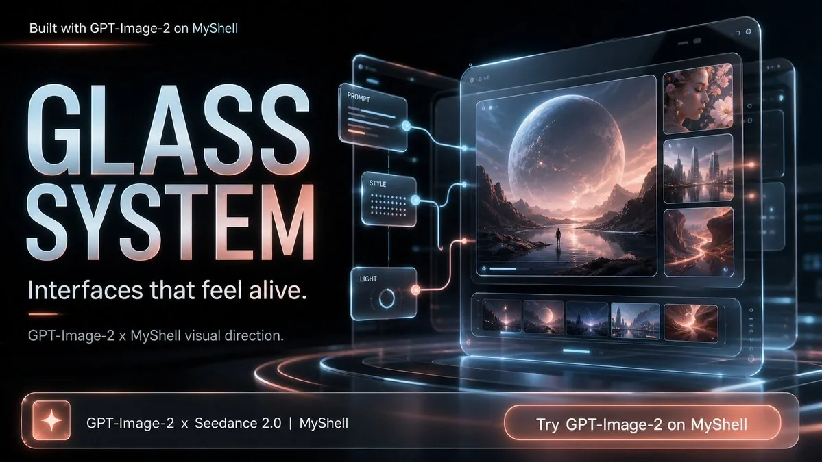 Futuristic Glass UI Product Banner reference
