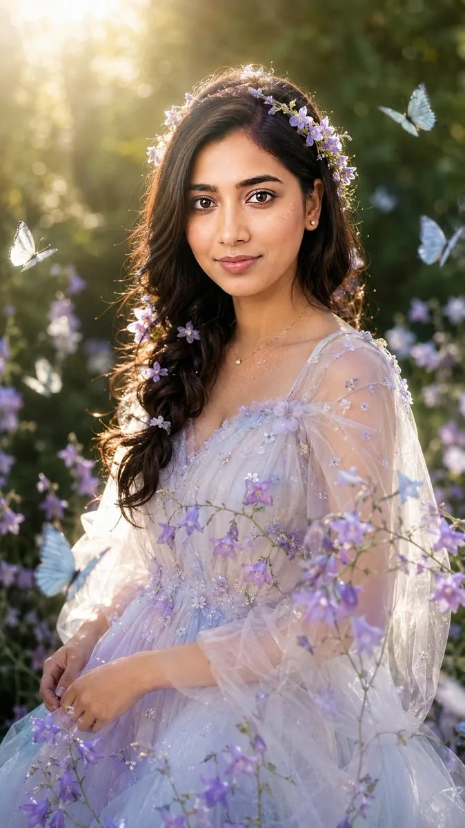 Realistic Garden Fairy Editorial Portrait reference
