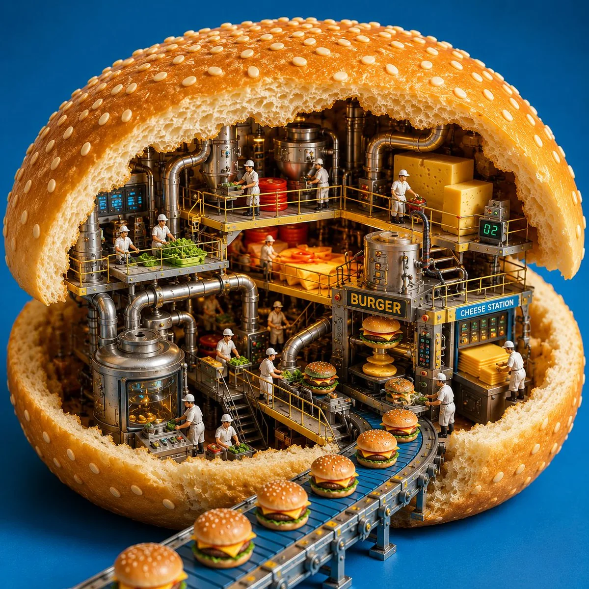 Miniature Burger Factory Render reference