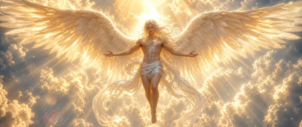 Radiant Angel in Golden Clouds reference
