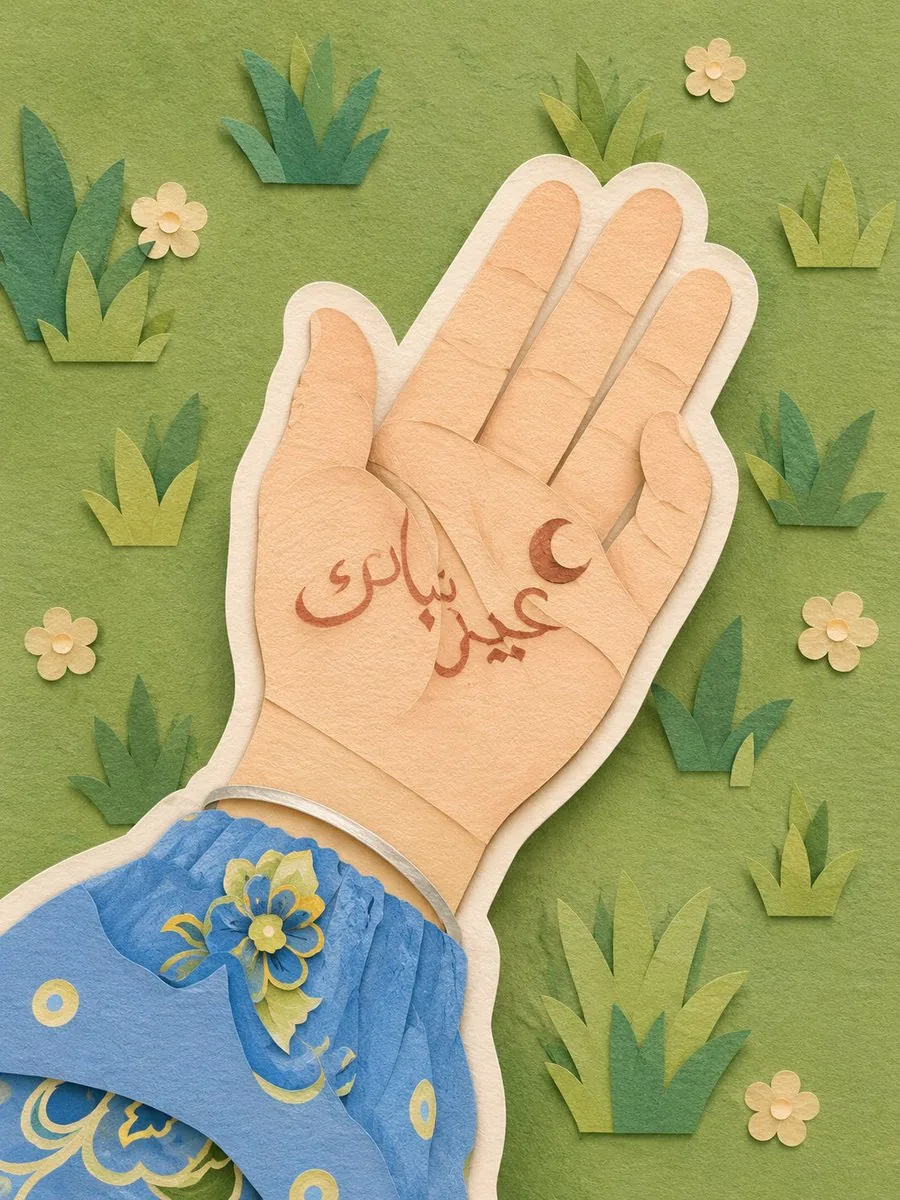Paper-Cut Layered Illustration Style reference