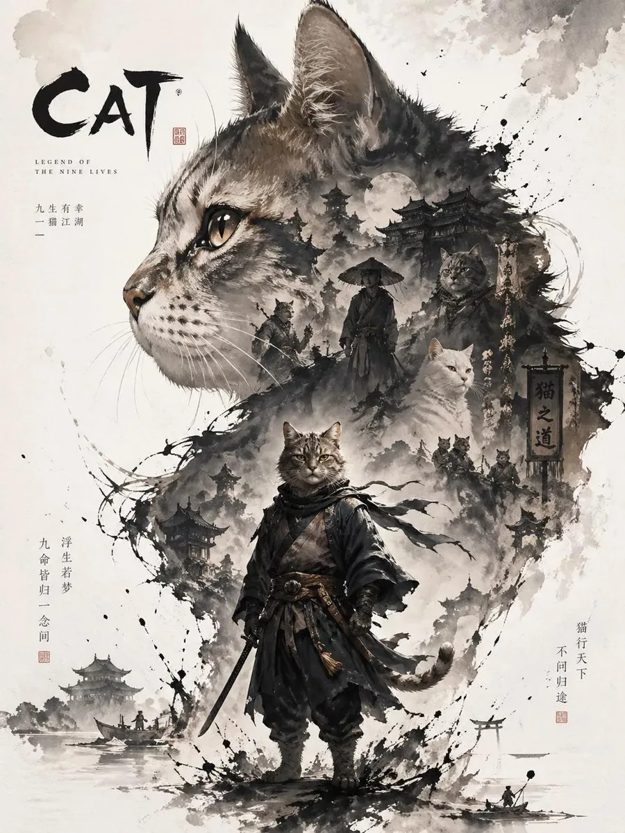Oriental Aesthetic Poster Design reference
