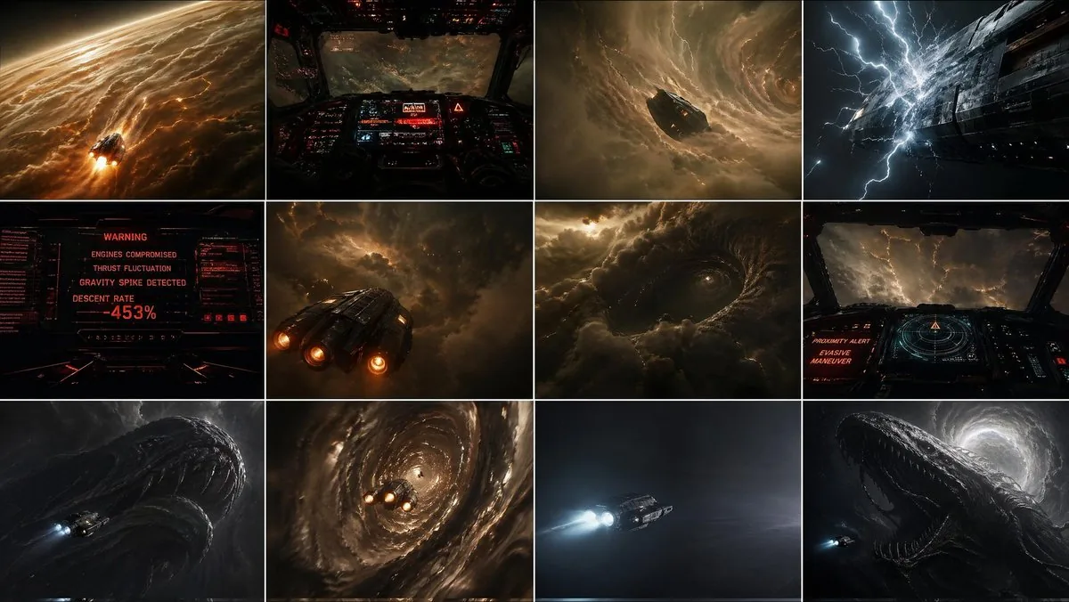 Gas Giant Descent Storyboard reference
