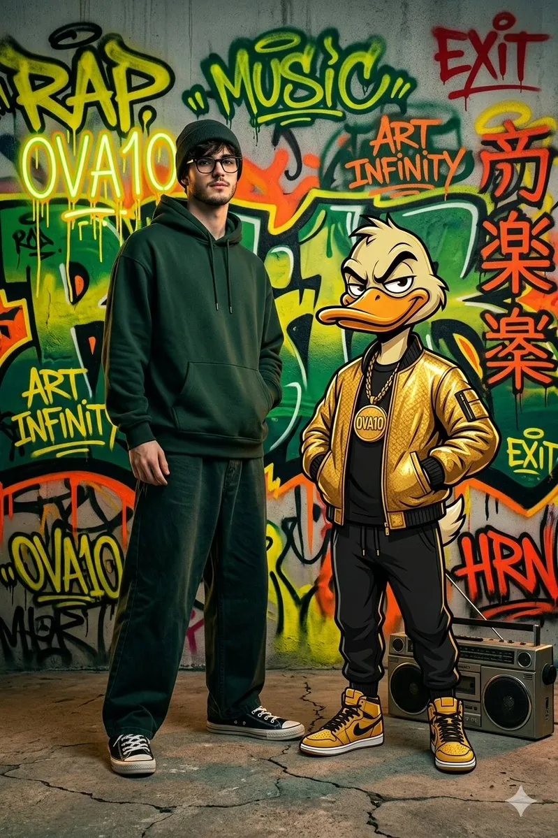 Cyberpunk Streetwear Editorial - Nano Banana Pro AI Prompt for Product Marketing reference