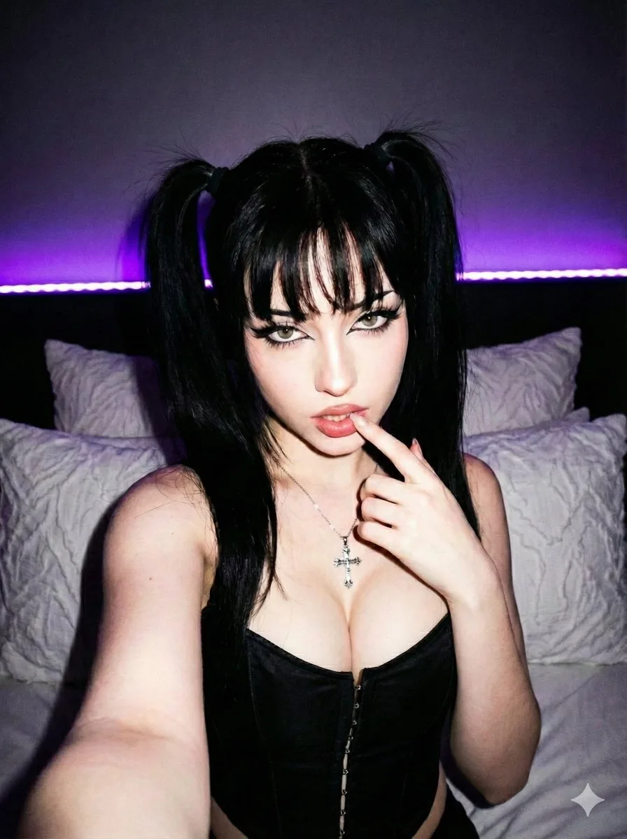 E-girl/Y2K Grunge Flash Selfie Prompt - Nano Banana Pro AI Prompt for Social Media Post reference