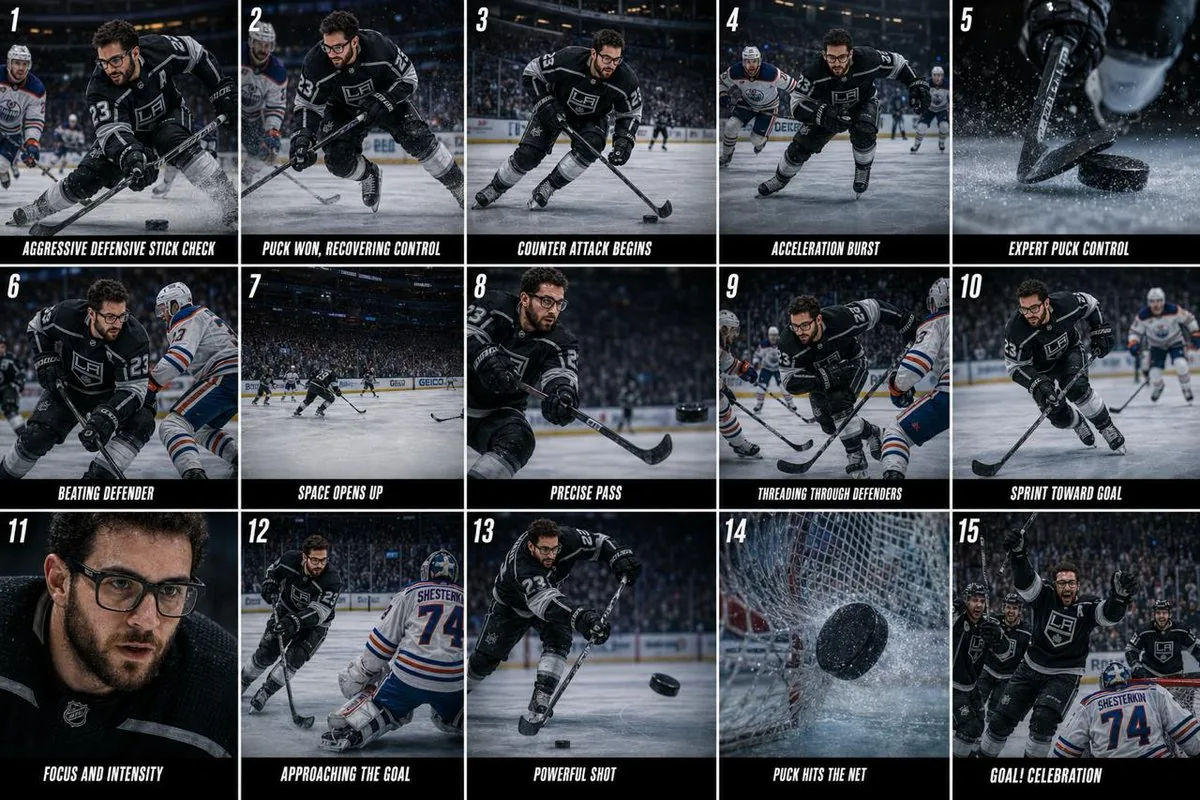 Hockey Game Cinematic Storyboard reference