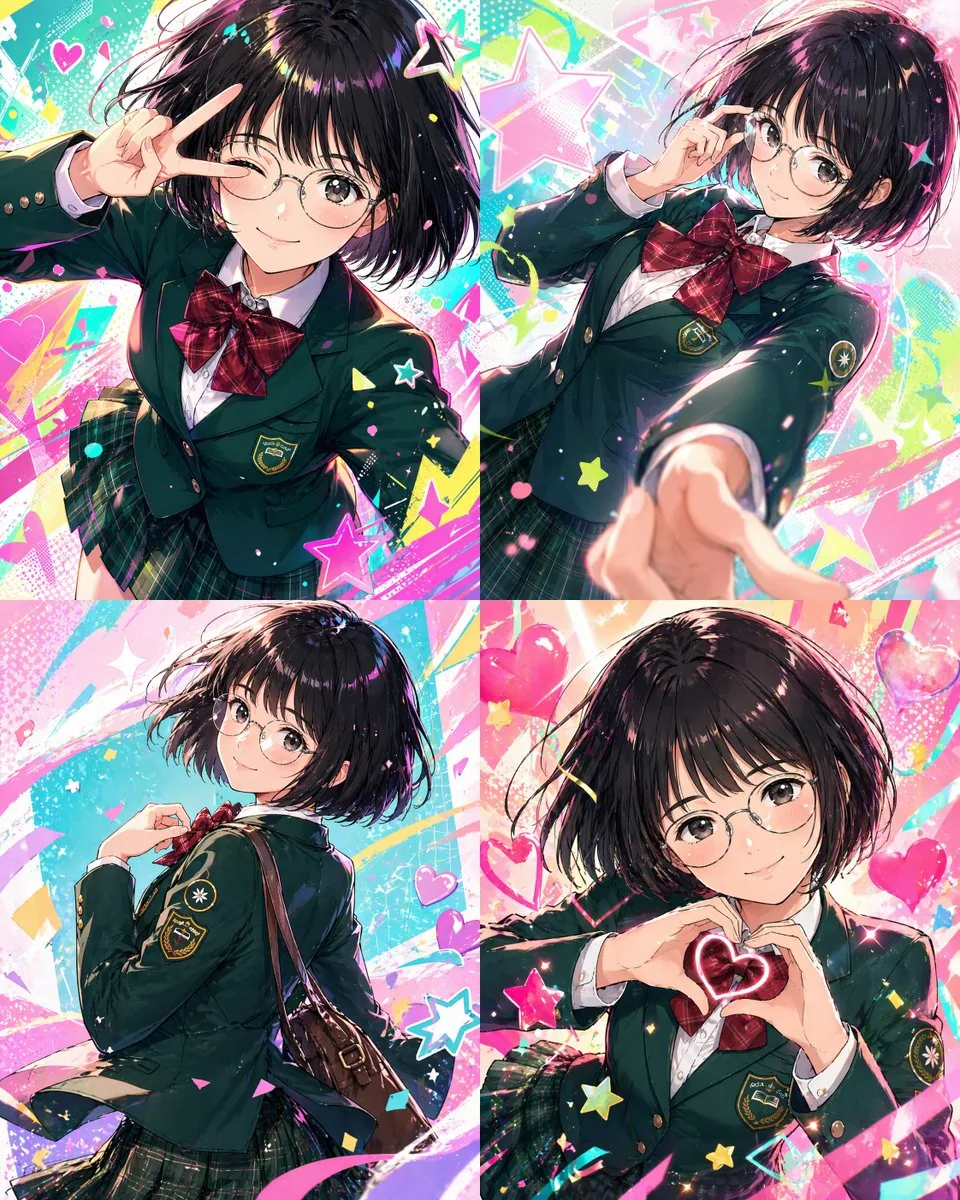 Character color and style adjustment reference