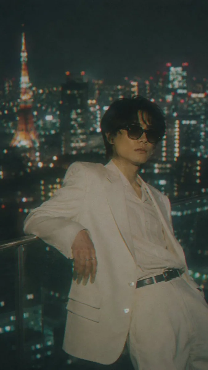 Censored Tokyo Rooftop Night Portrait reference