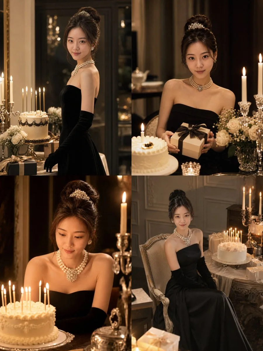 Audrey Hepburn Style Birthday Photoshoot reference