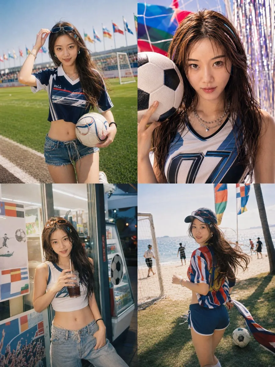 Detailed Summer World Cup Kpop Portrait Series reference