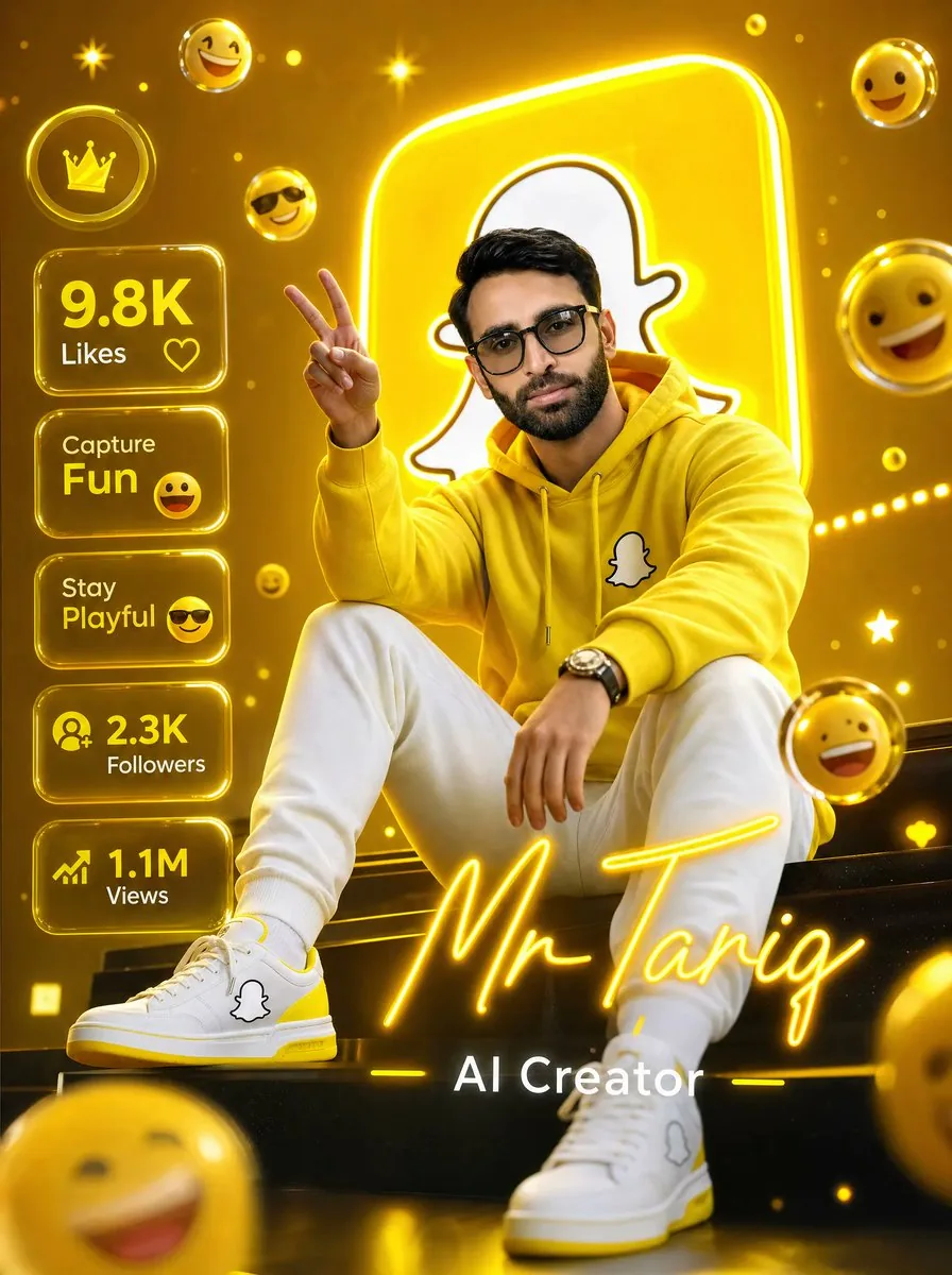Golden Snapchat Creator Poster reference