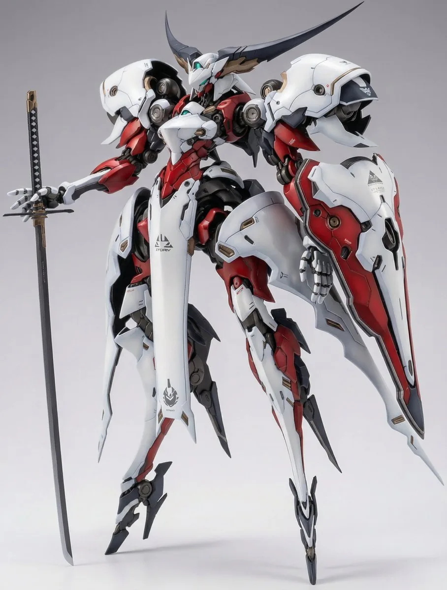 Full Armor Mecha Girl Figure Concept for Nano Banana Pro reference