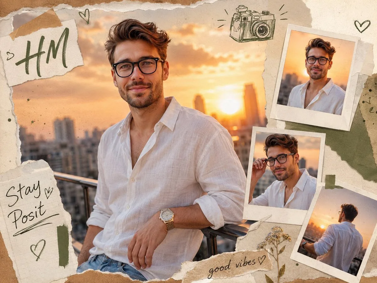 Scrapbook Photo Collage Portrait reference