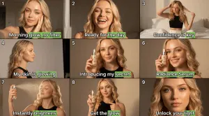 9-Panel Beauty Serum Storyboard
