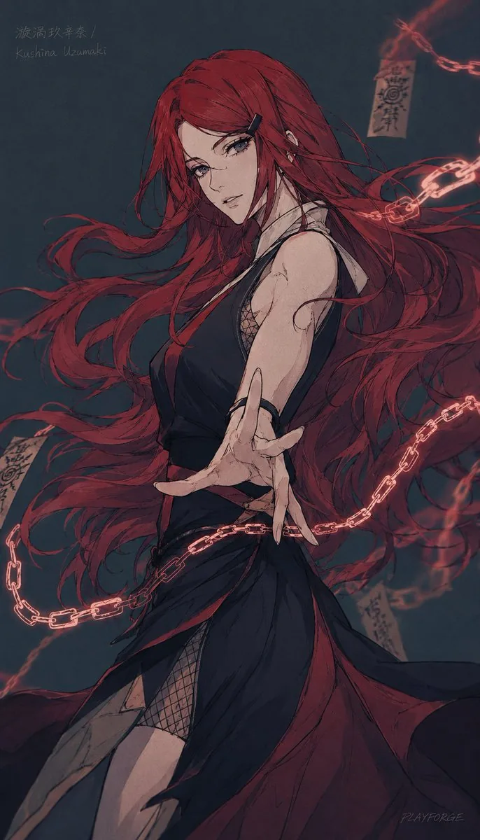 Dark Kushina Chakra Chain Poster reference