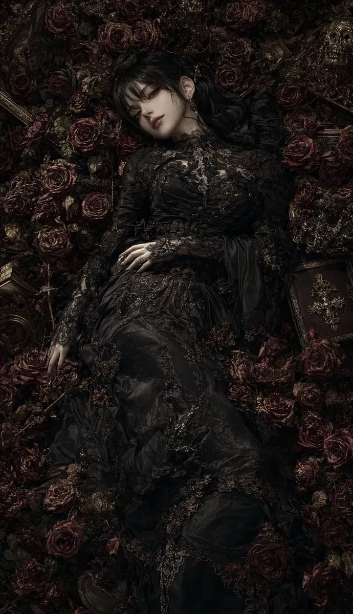 Gothic Rose Mourning Portrait reference