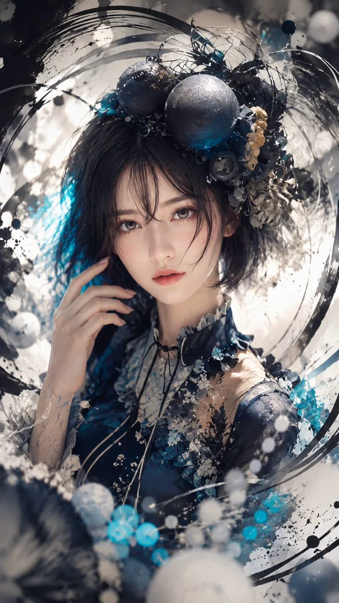 Surreal Celestial Couture Portrait reference