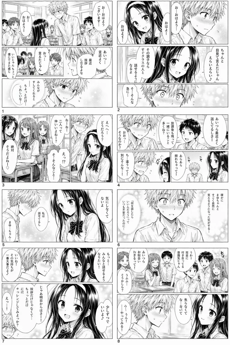 Shy Classroom Romance Manga Page reference