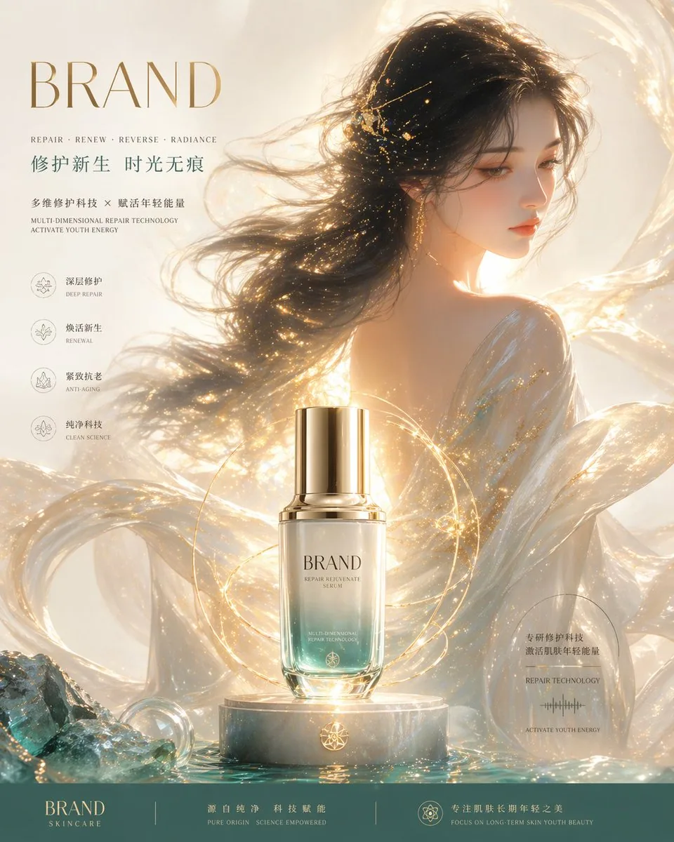 Luxury Skincare Brand Key Visual (KV) reference