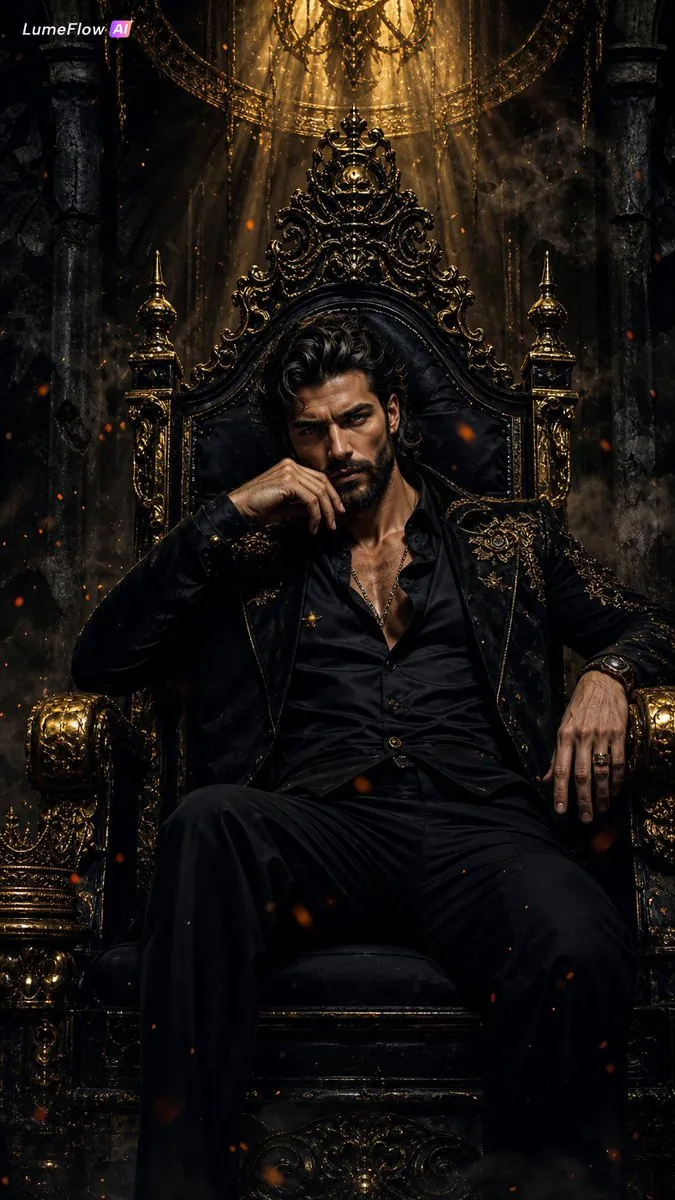 Dark Fantasy King Throne Portrait reference