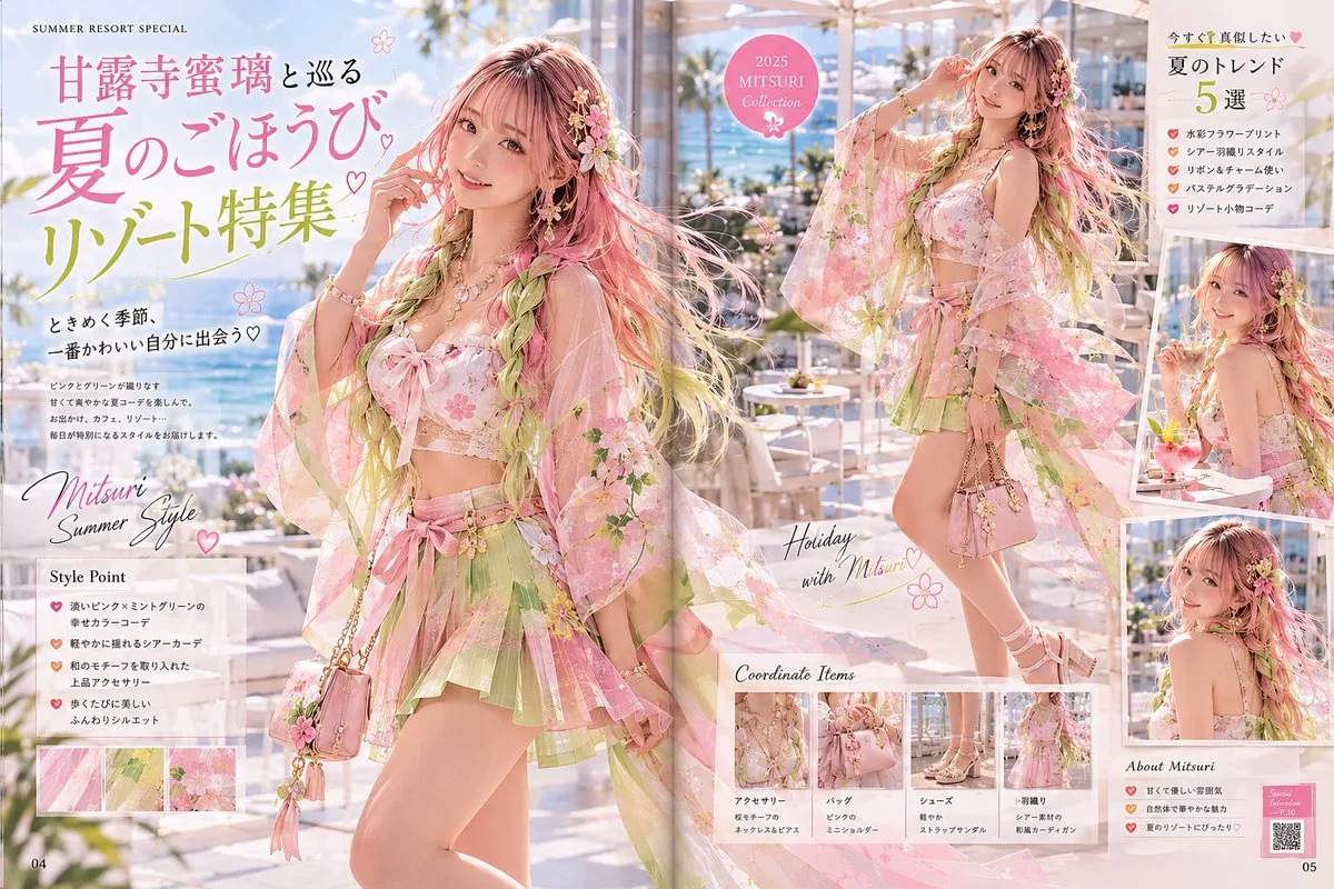 Mitsuri Summer Resort Magazine Spread reference