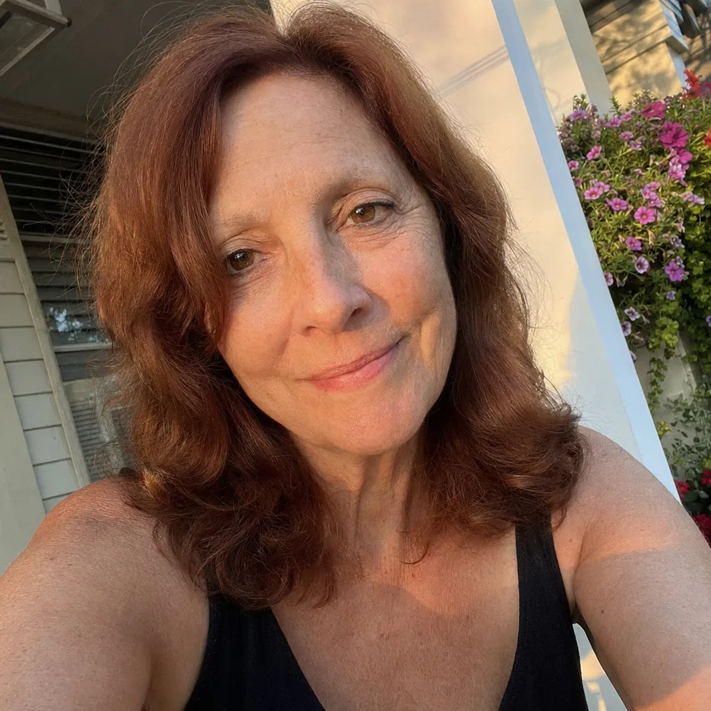 Realistic Golden Hour Porch Selfie reference