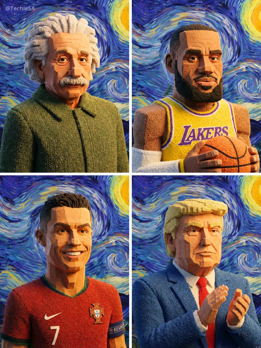 Geometric Clay Figures reference