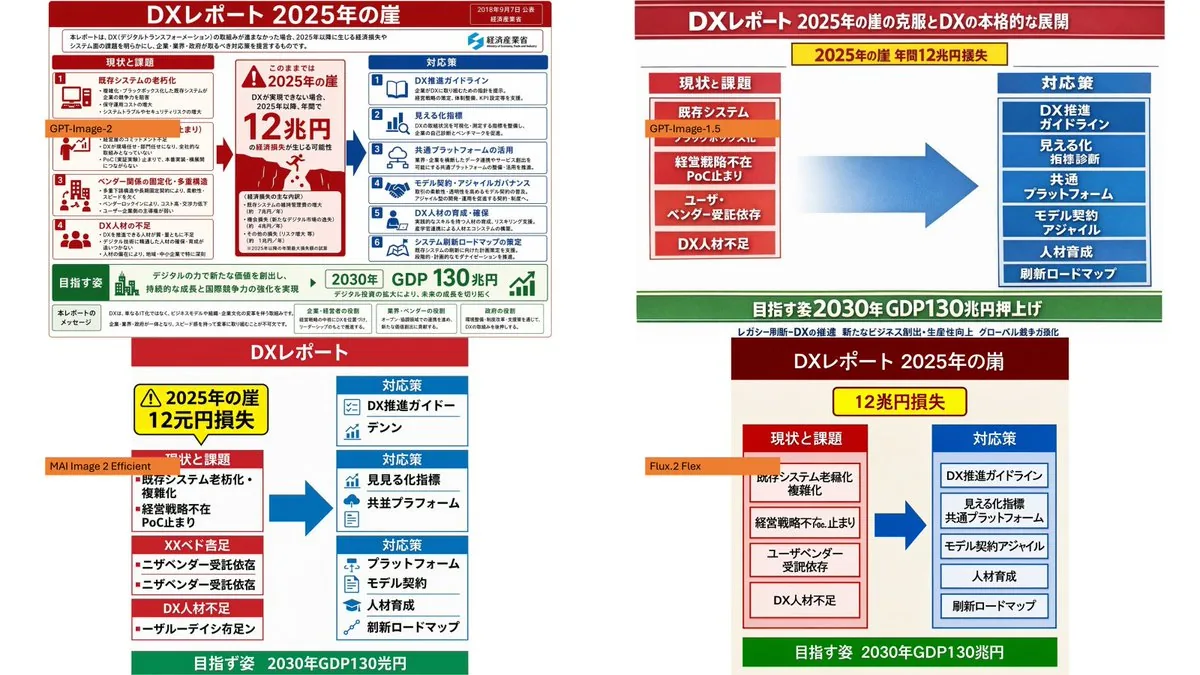 Four-Panel DX Report Model Comparison reference