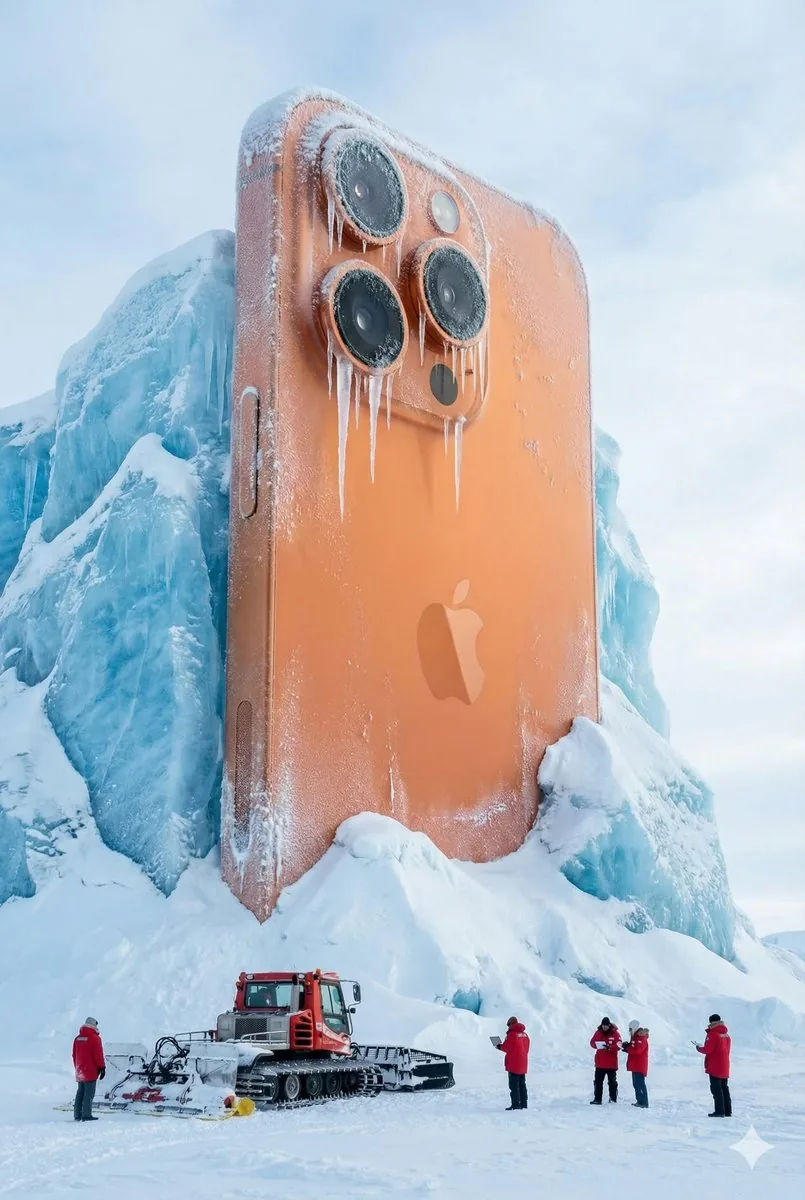 Giant Coca-Cola Can Monument in Arctic Ice reference