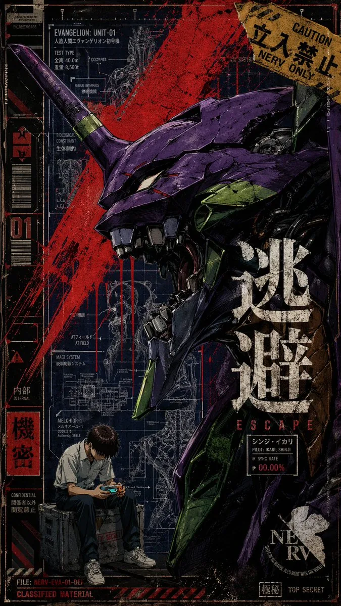 Gritty Evangelion Unit-01 Poster reference
