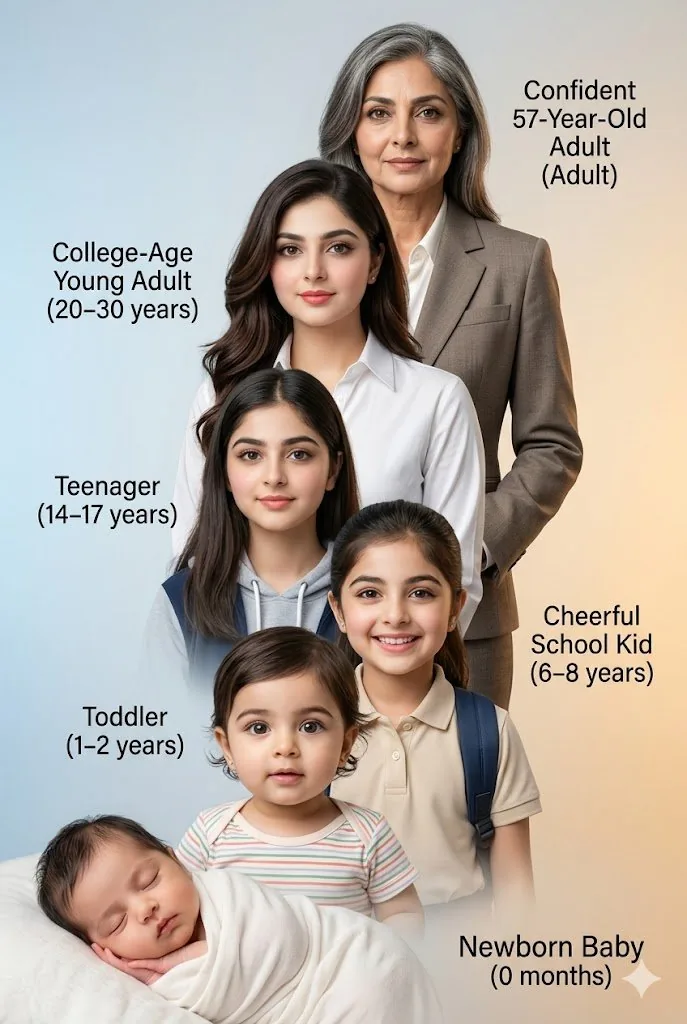 Human Life Progression Composite reference