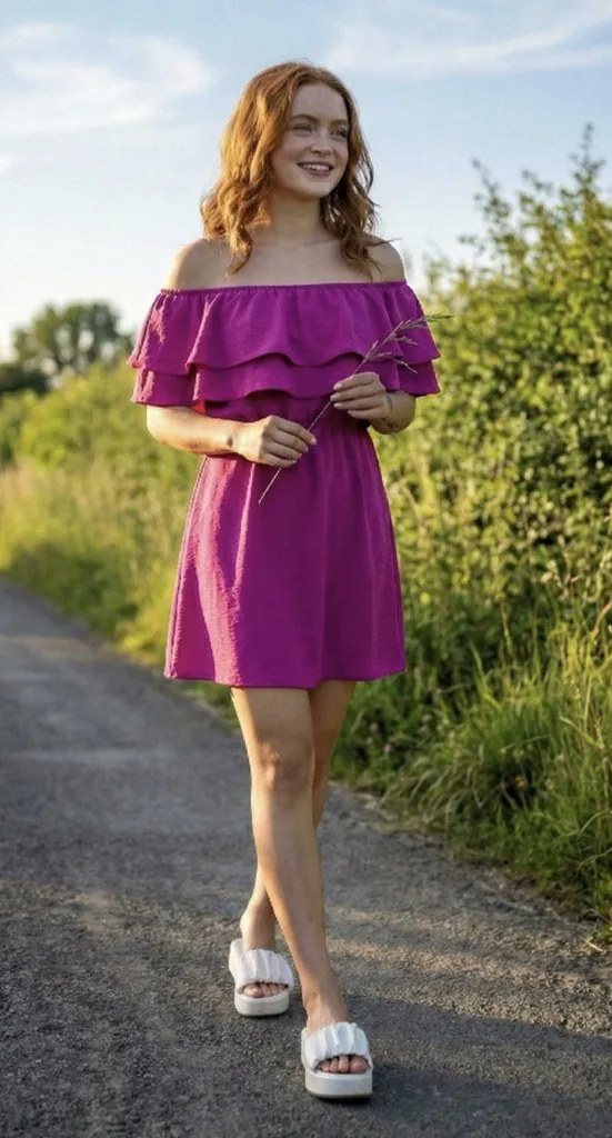 Ultra-Photorealistic Full-Body Shot on a Rural Road at Golden Hour - Nano Banana Pro AI Prompt for Social Media Post reference