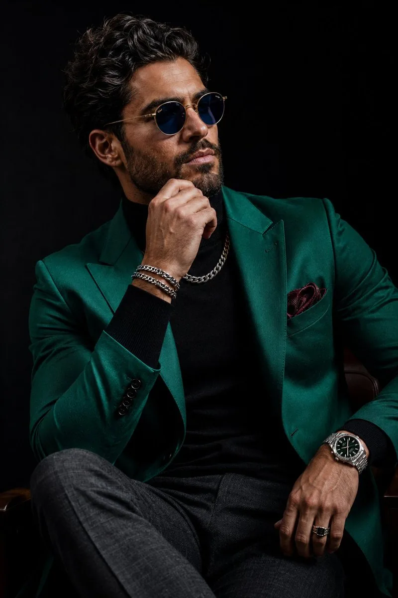 Luxury Menswear Editorial Portrait reference