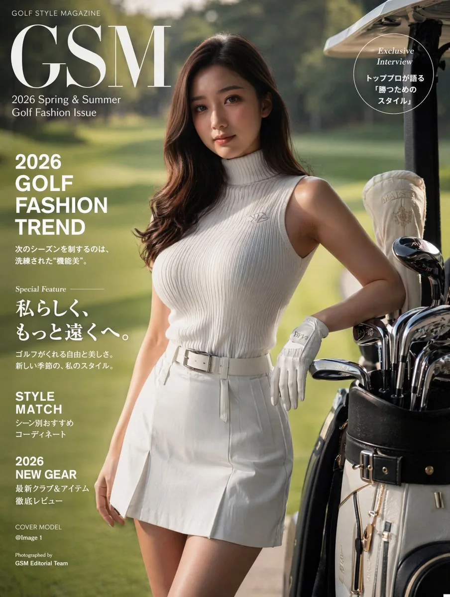 Luxury Golf Fashion Magazine Cover reference