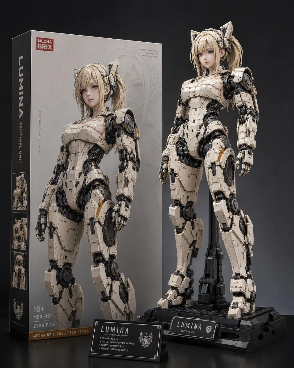 Lumina Mecha Figure Product Shot reference