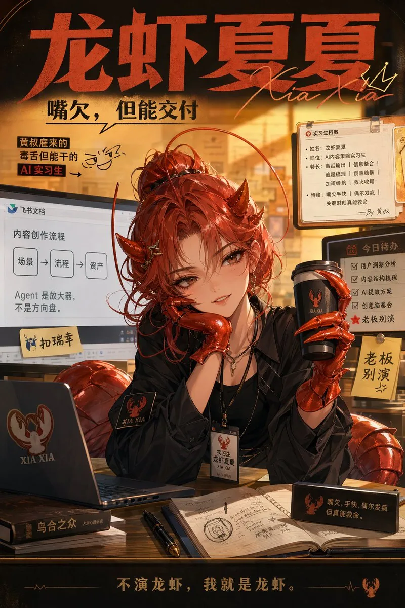 Demon AI Intern Office Poster reference