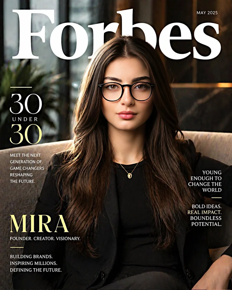 Forbes-Style 30 Under 30 Cover reference