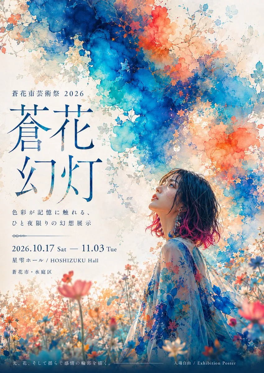 Dreamy Japanese Floral Art Festival Poster reference