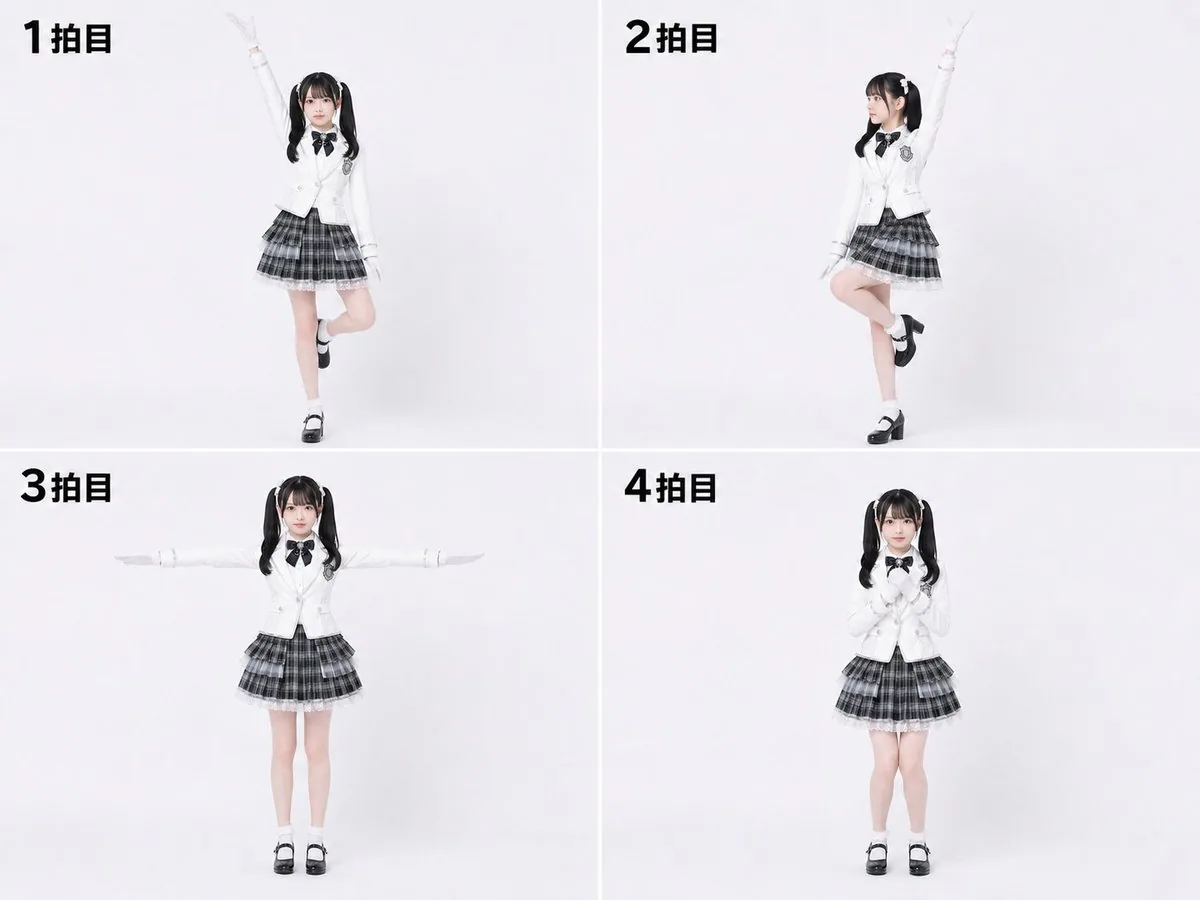 Labanotation to 4-Beat Pose Sheet reference