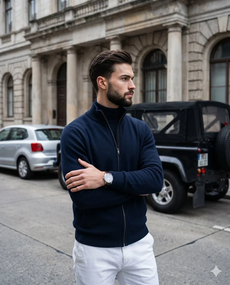 Luxury Menswear Street Portrait reference