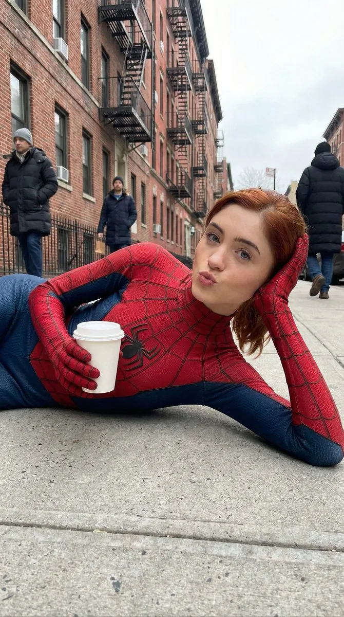 Photorealistic Candid Spider-Girl Portrait - Nano Banana Pro AI Prompt for Social Media Post reference