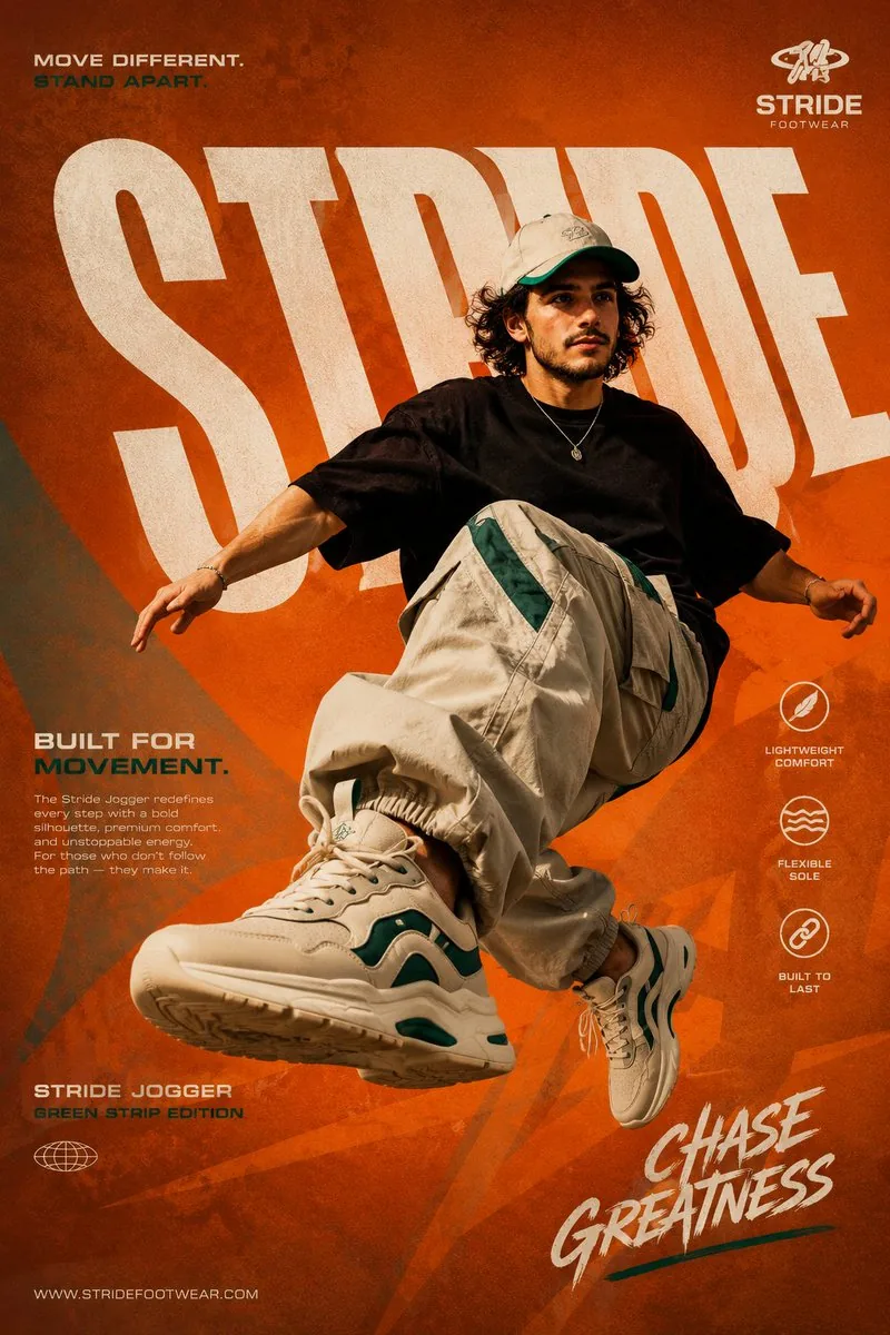 Modern Athletic Footwear Poster reference