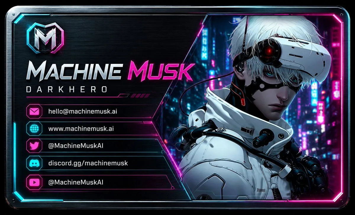 Cyberpunk AI Creator Business Card reference